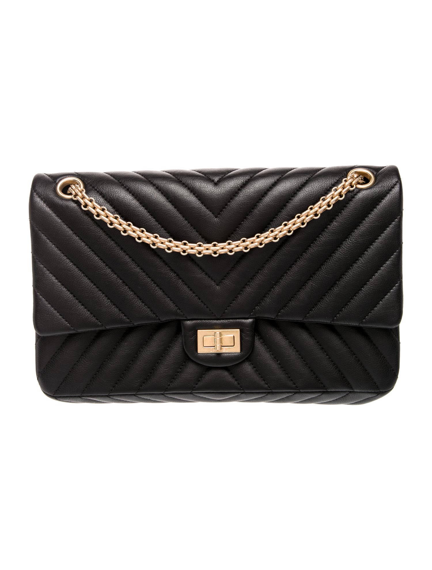 Chanel Chevron Reissue 225 Double Flap Bag