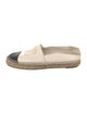 Chanel Interlocking CC Logo Leather Espadrilles