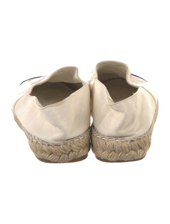 Chanel Interlocking CC Logo Leather Espadrilles