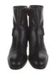 Chanel Interlocking CC Logo Leather Moto Boots
