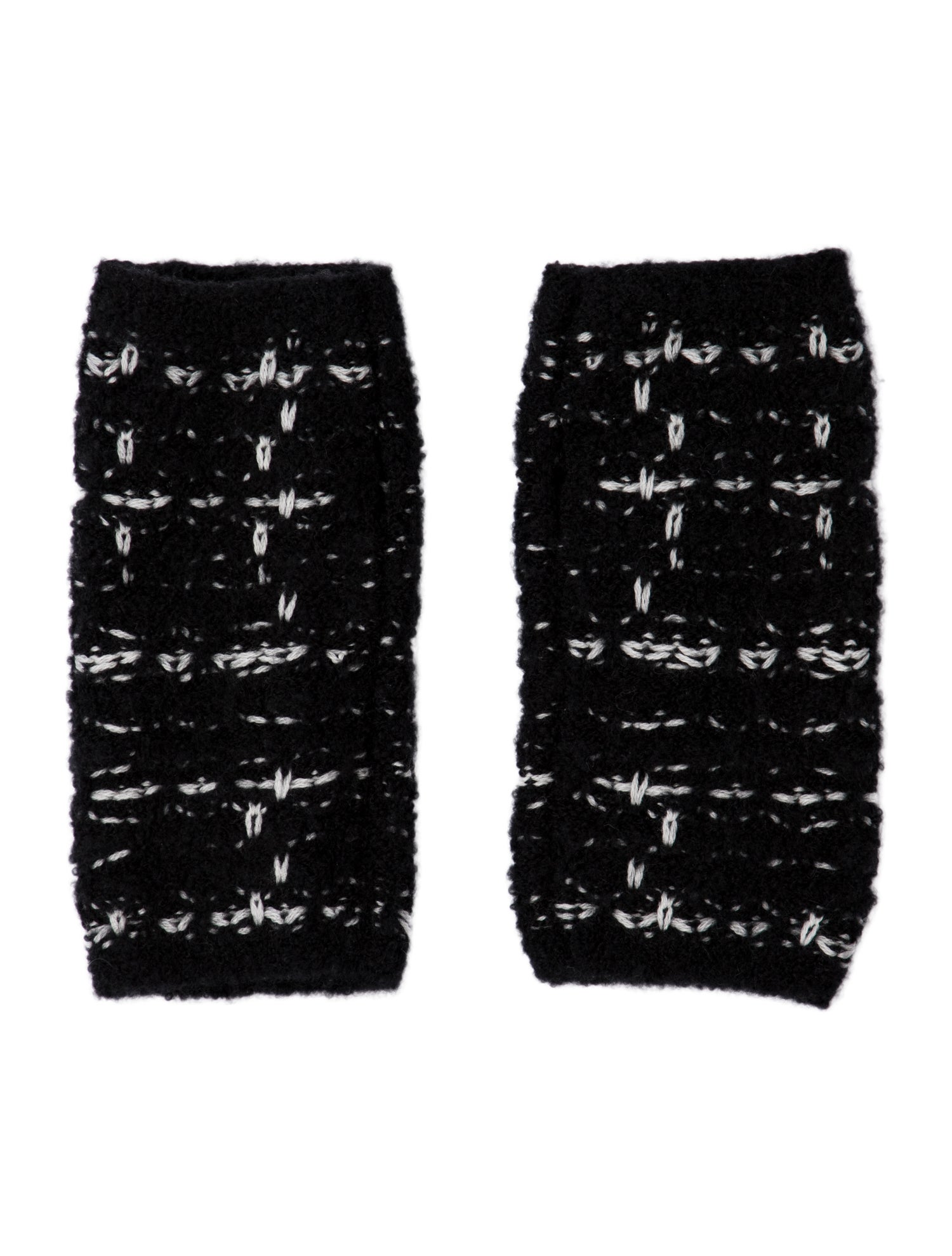 Chanel Tweed CC Fingerless Gloves