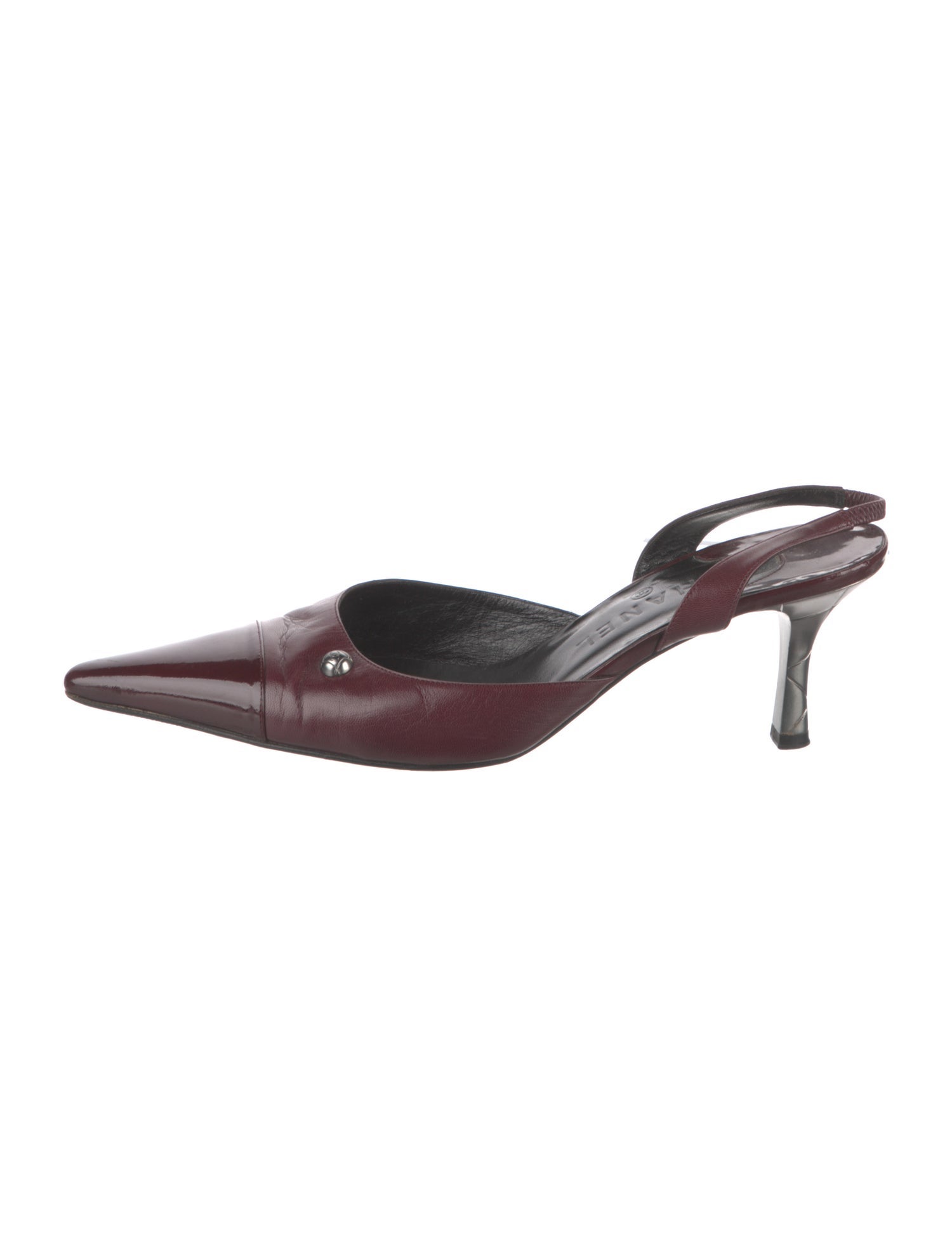 Chanel Vintage Interlocking CC Logo Slingback Pumps