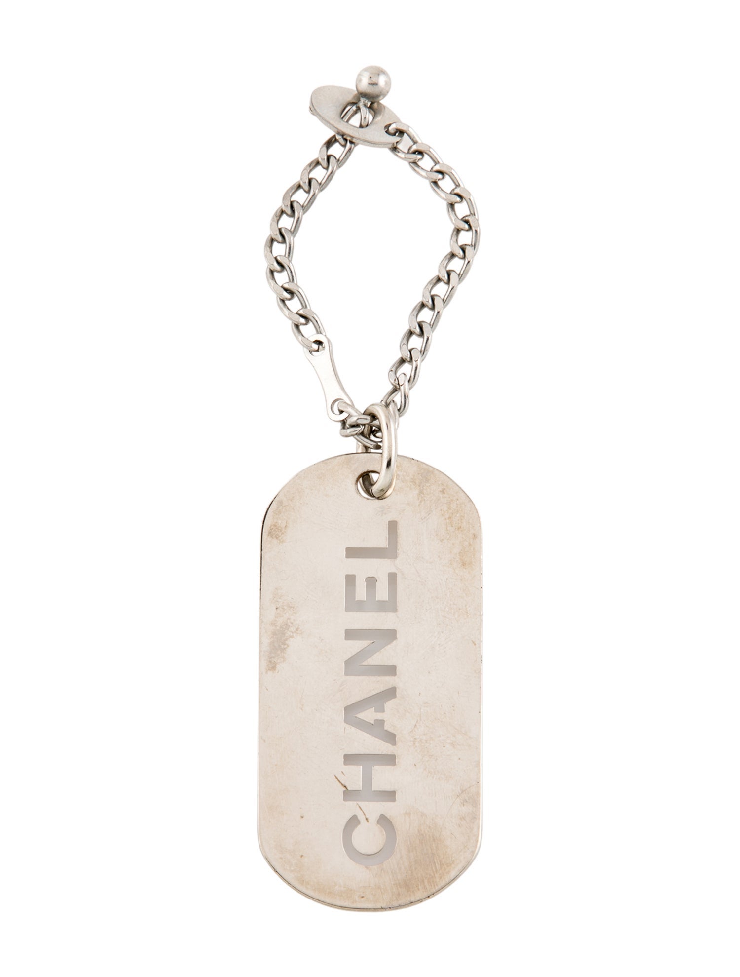 Chanel Dog Tag Keychain