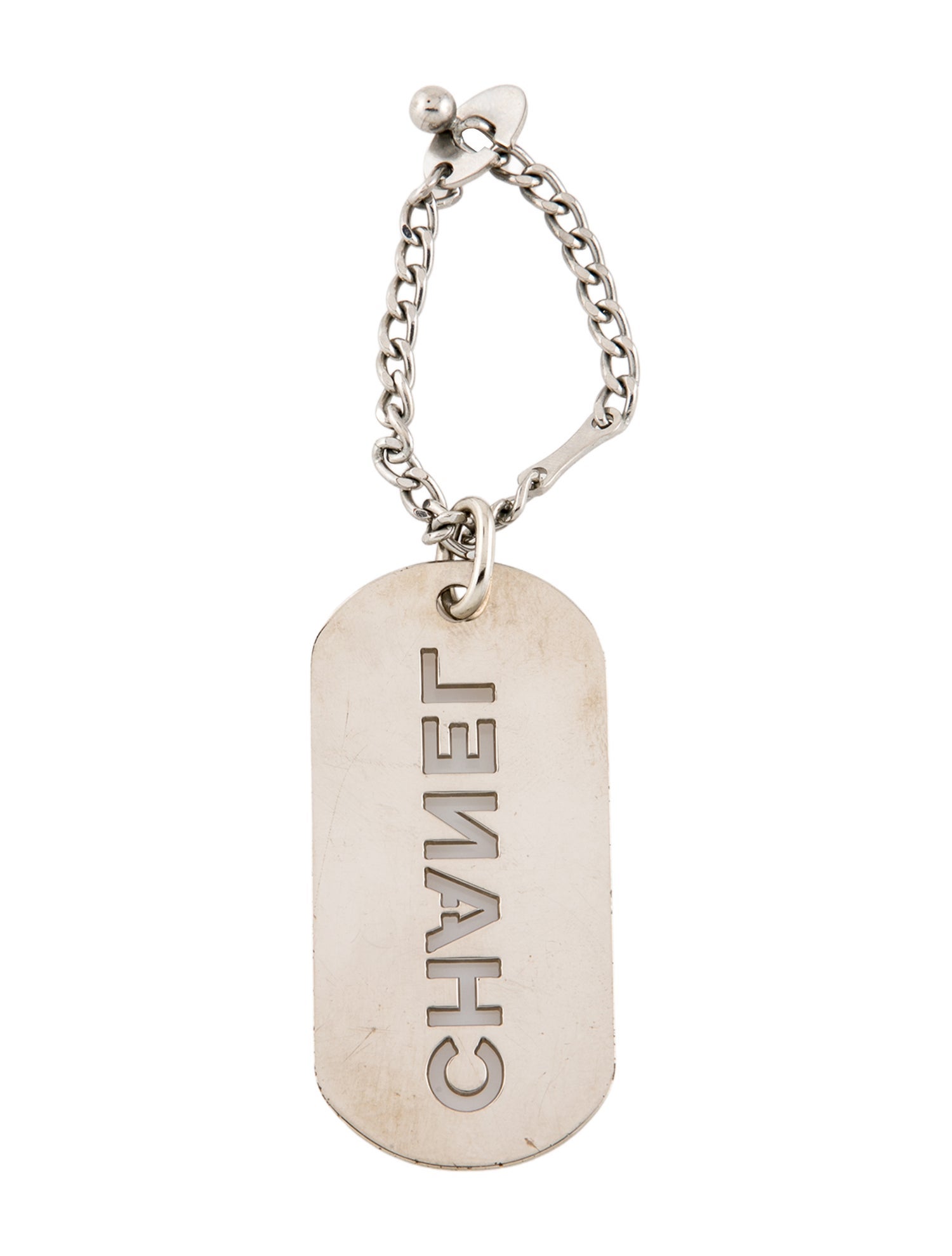 Chanel Dog Tag Keychain