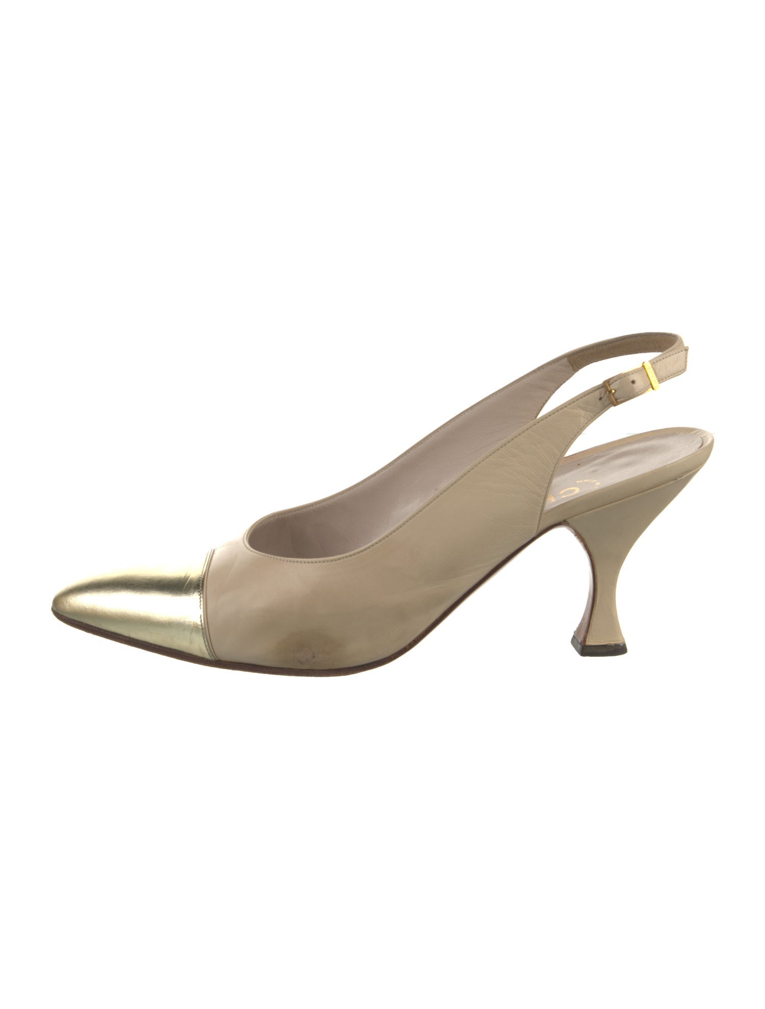Chanel Vintage Leather Slingback Pumps