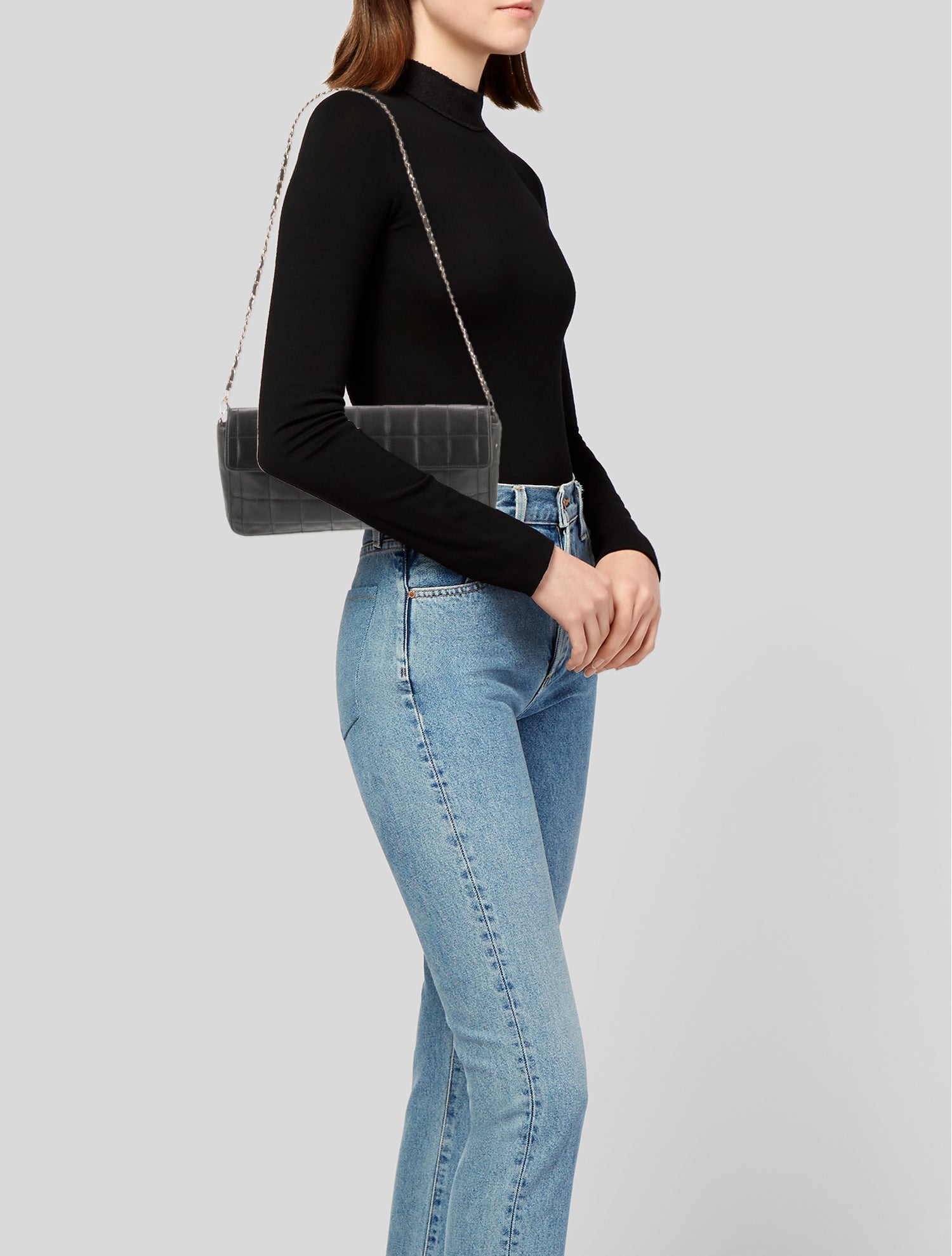Chanel Square Quilt E/W Flap Bag