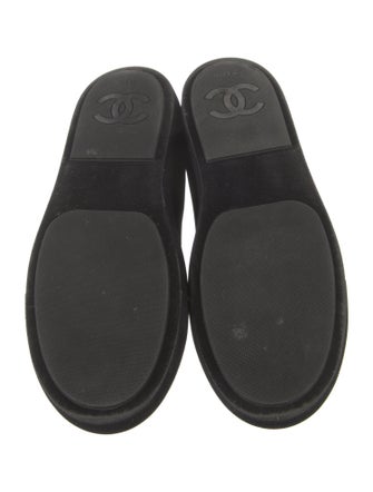 Chanel Interlocking CC Logo Velvet Sneakers