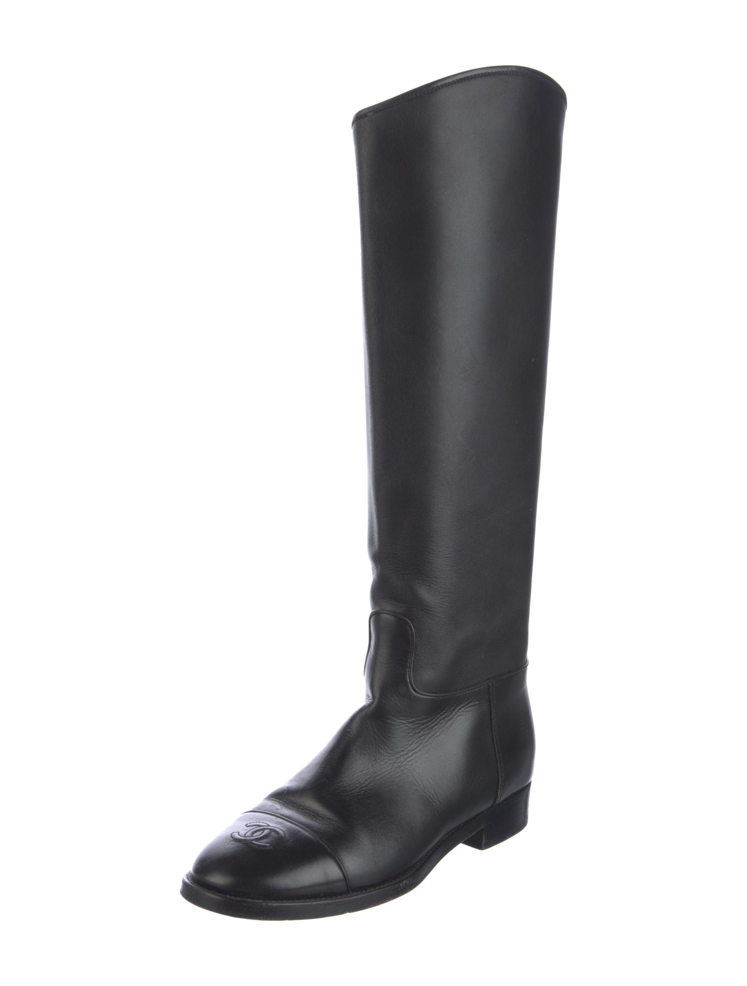 Chanel 2019 Interlocking CC Logo Riding Boots