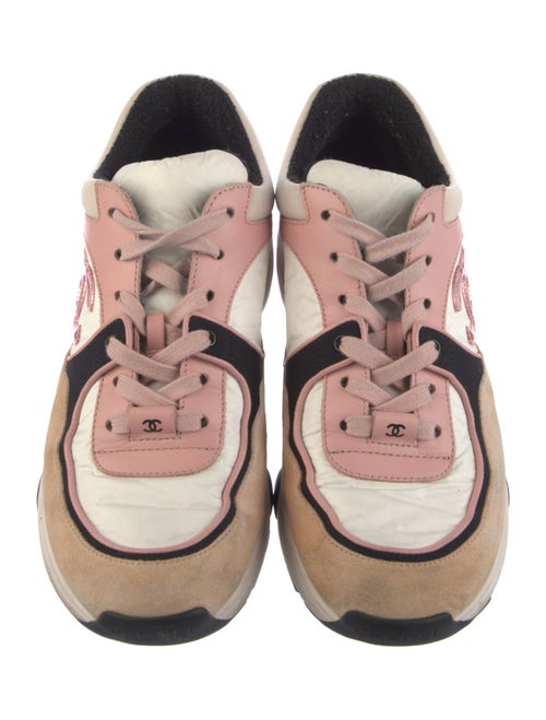 Chanel Interlocking CC Logo Suede Sneakers