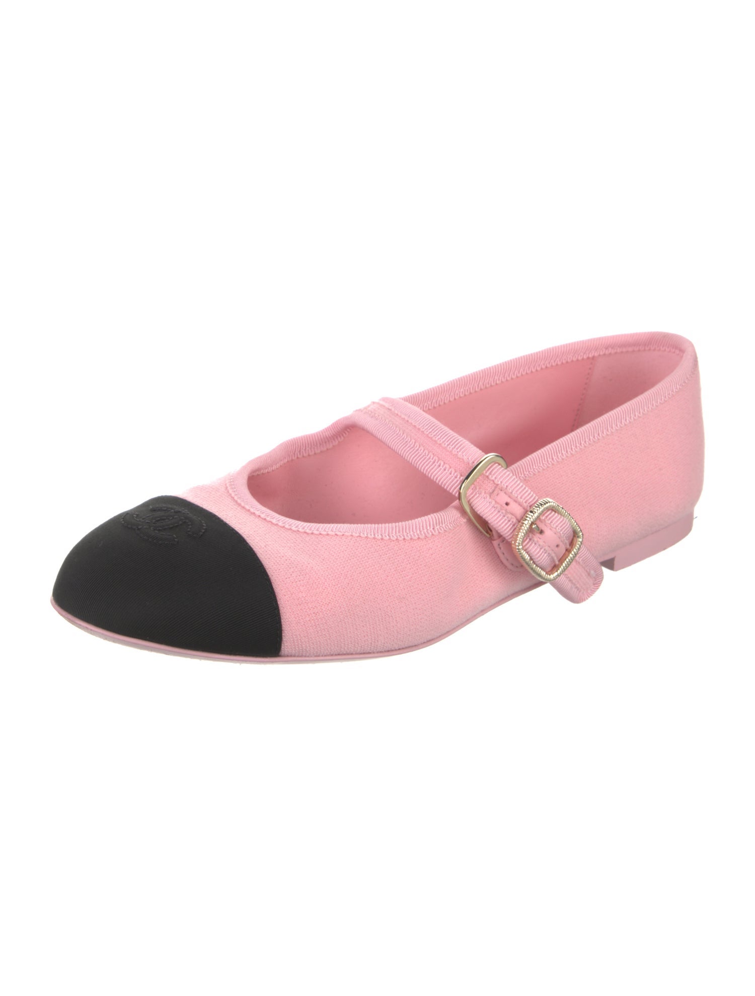 Chanel 2025 Interlocking CC Logo Mary Jane Flats