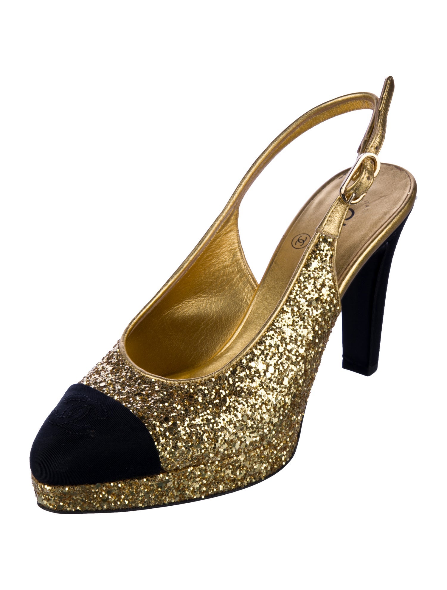 Chanel 2021 Interlocking CC Logo Slingback Pumps