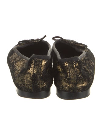 Chanel Interlocking CC Logo Suede Flats