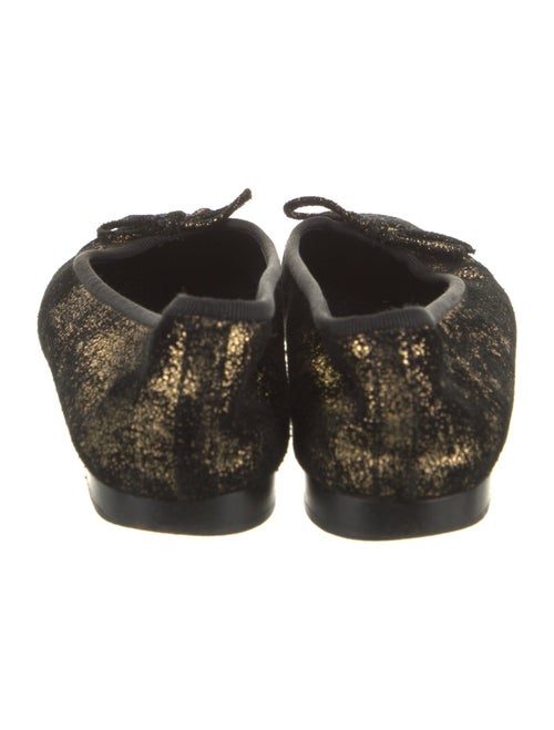 Chanel Interlocking CC Logo Suede Flats