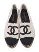 Chanel Interlocking CC Logo Tweed Espadrilles