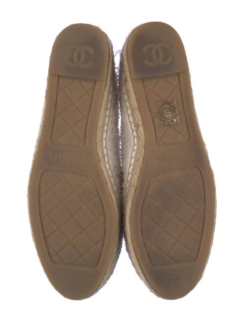 Chanel Interlocking CC Logo Tweed Espadrilles