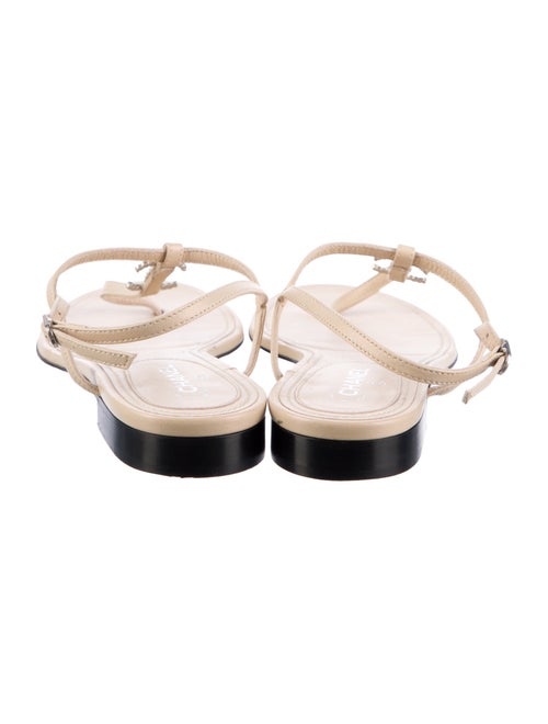 Chanel 2019 Interlocking CC Logo T-Strap Sandals