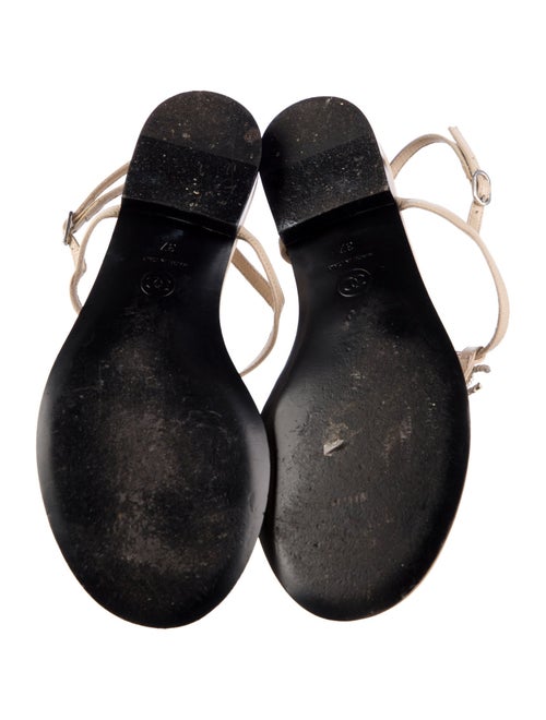 Chanel 2019 Interlocking CC Logo T-Strap Sandals