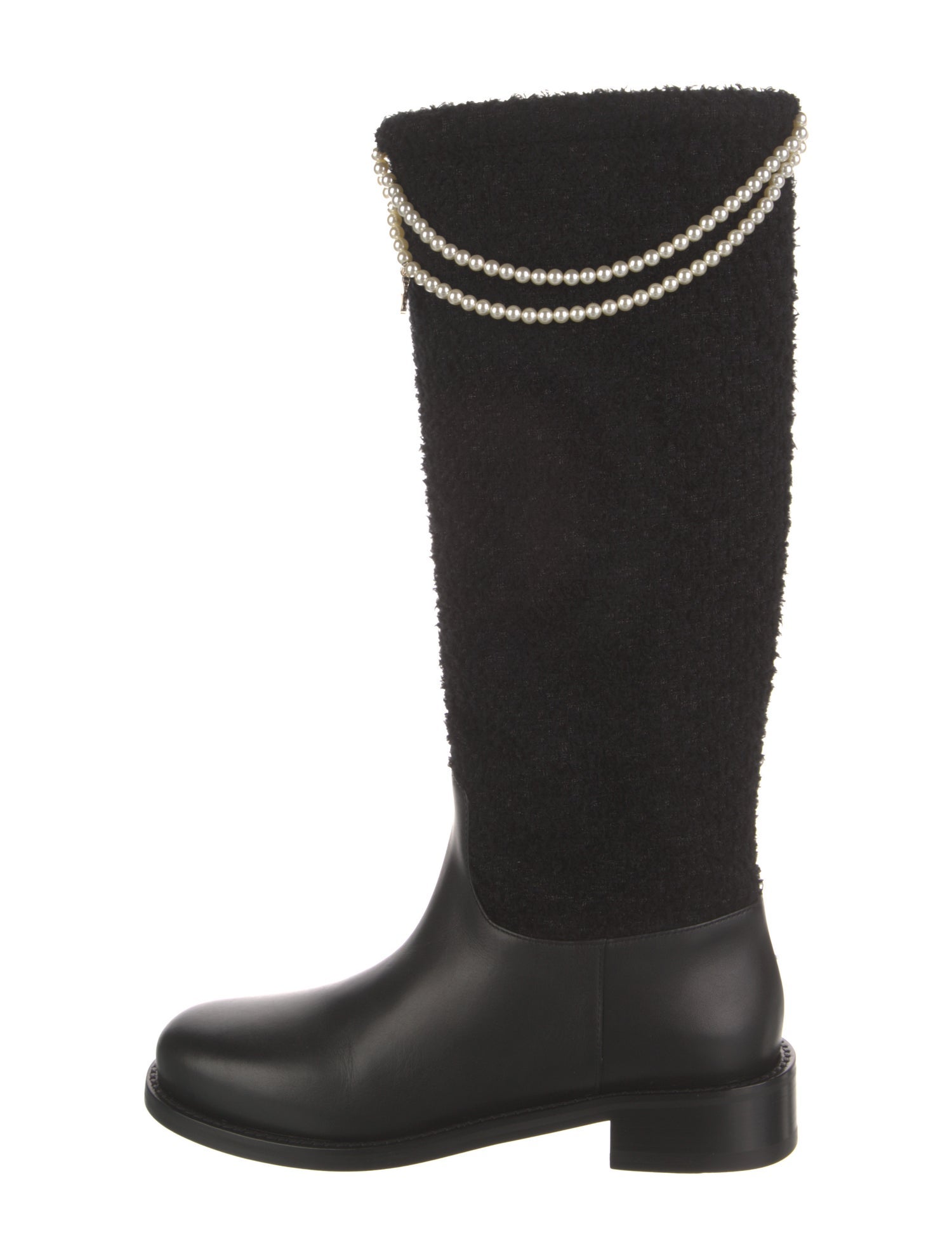 Chanel 2025 Interlocking CC Logo Riding Boots