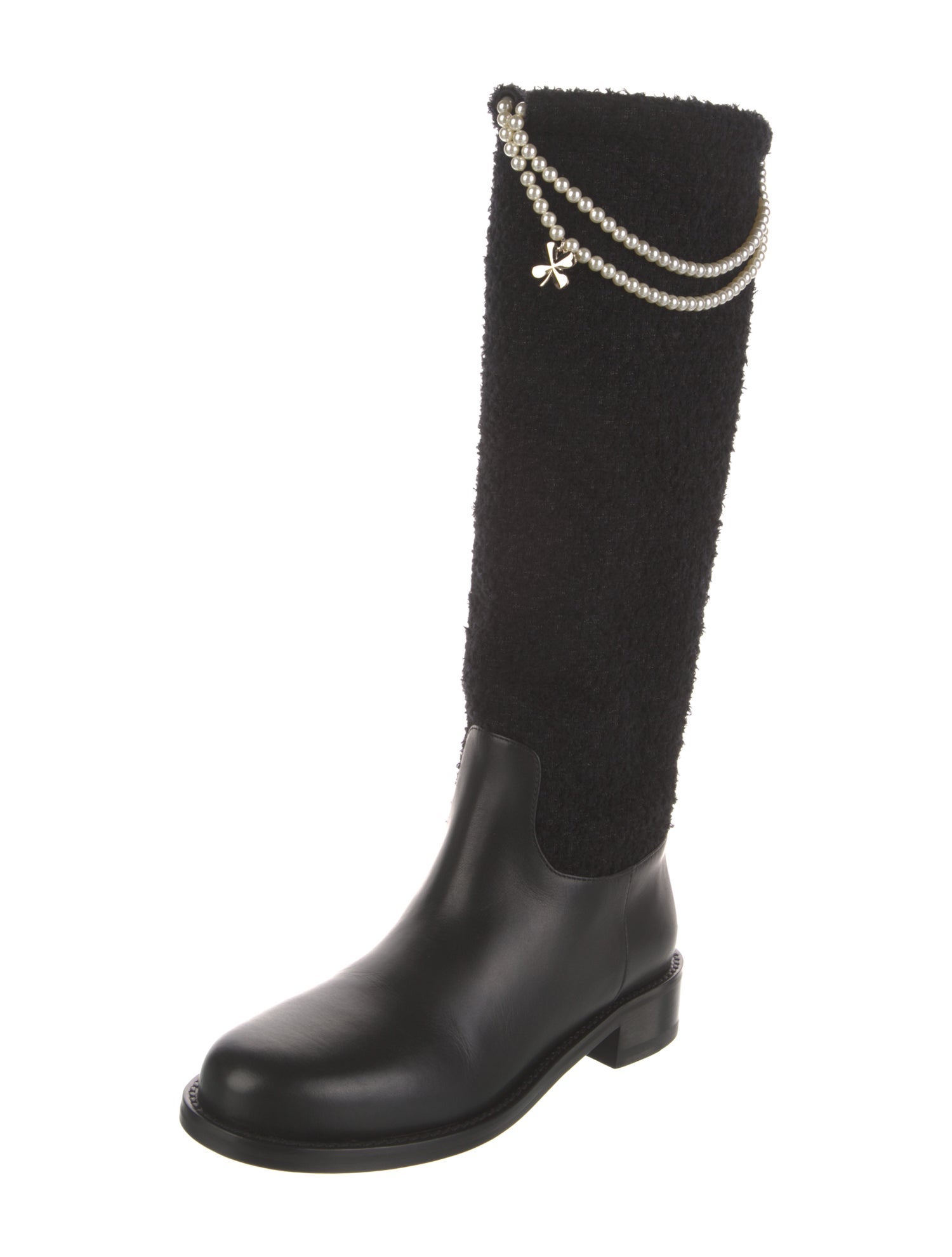 Chanel 2025 Interlocking CC Logo Riding Boots