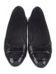 Chanel Interlocking CC Logo Patent Leather Flats