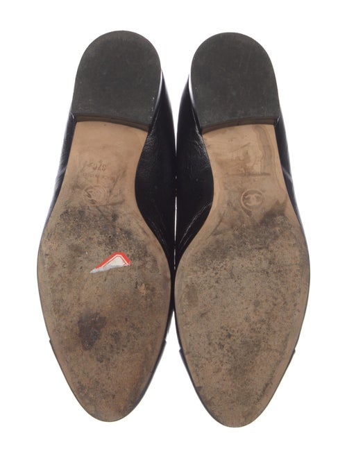 Chanel Interlocking CC Logo Patent Leather Flats