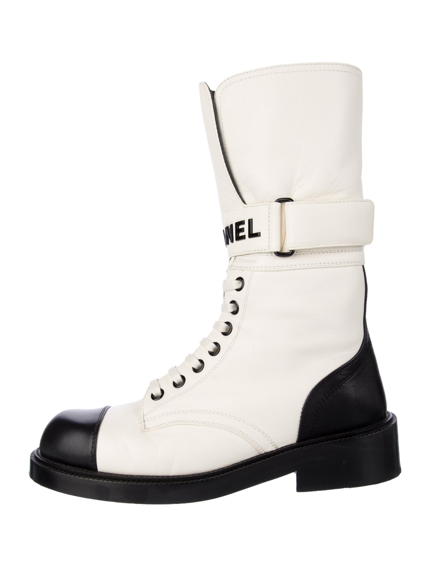 Chanel 2022 Leather Combat Boots