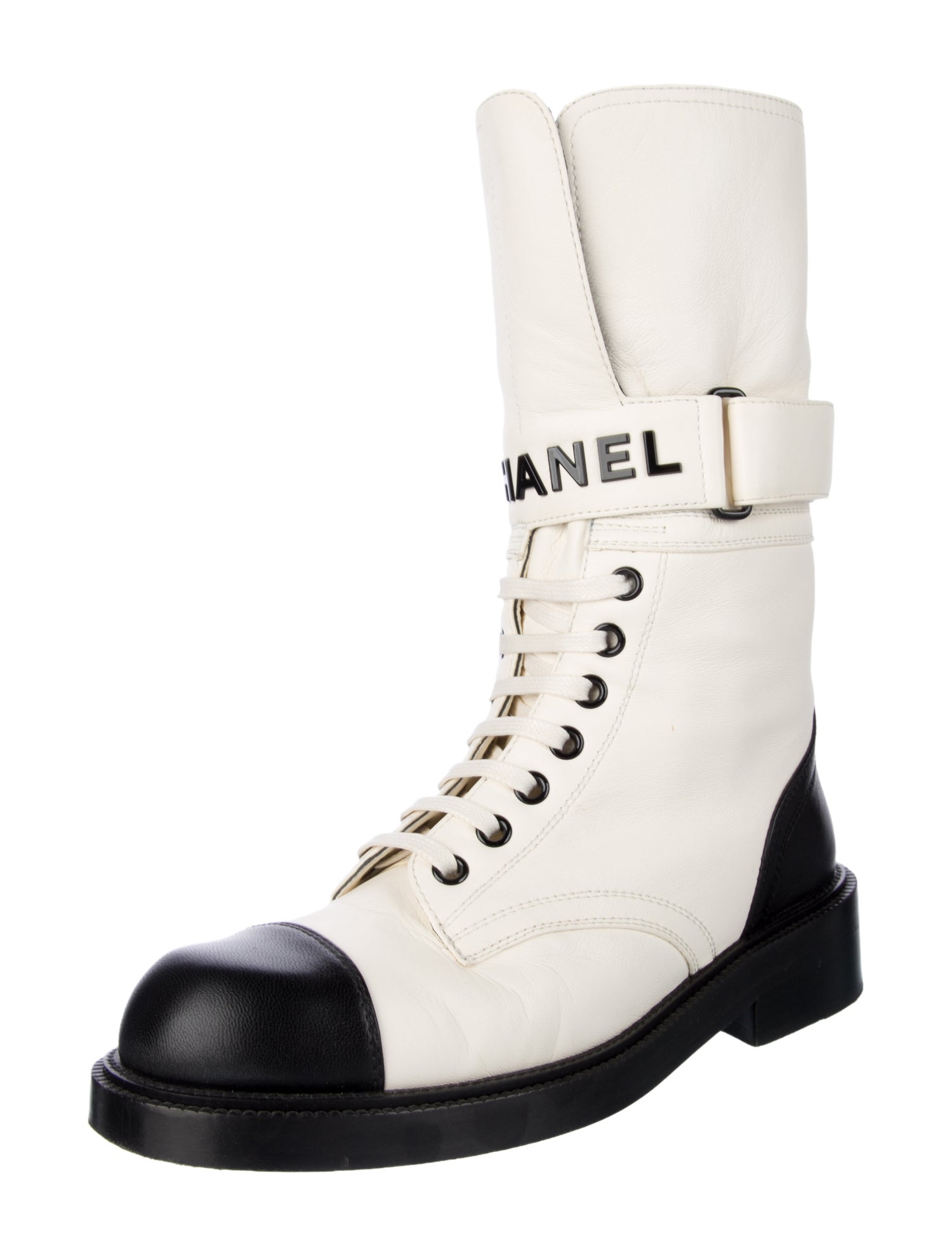 Chanel 2022 Leather Combat Boots