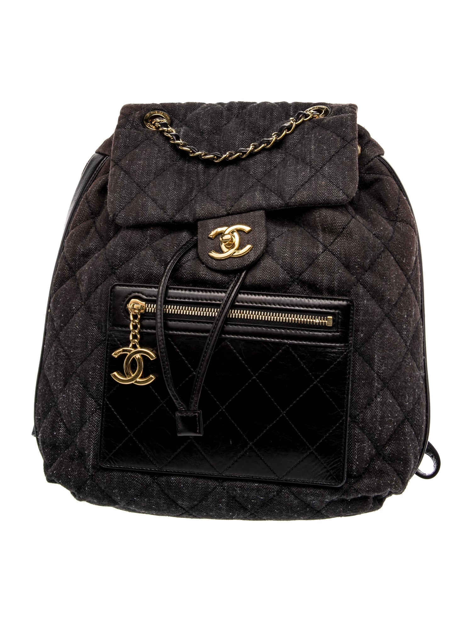 Chanel Denim Quilted Backpack