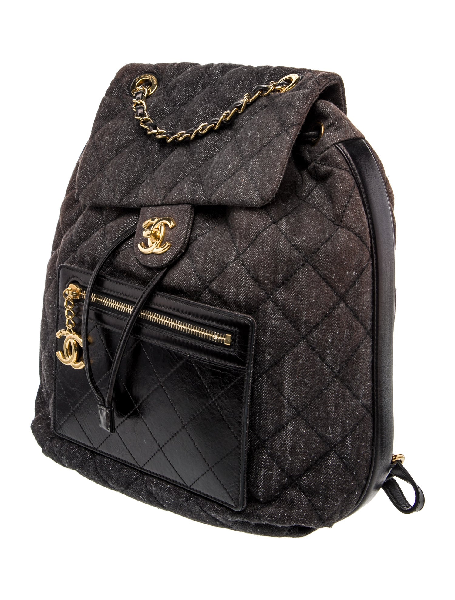 Chanel Denim Quilted Backpack