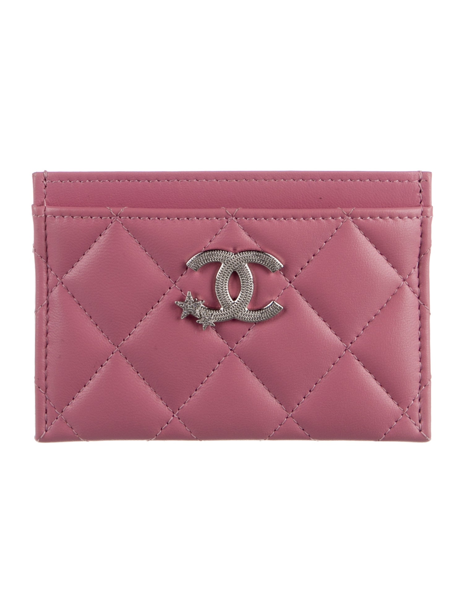 Chanel Interlocking CC Logo Leather Card Holder w/ Tags