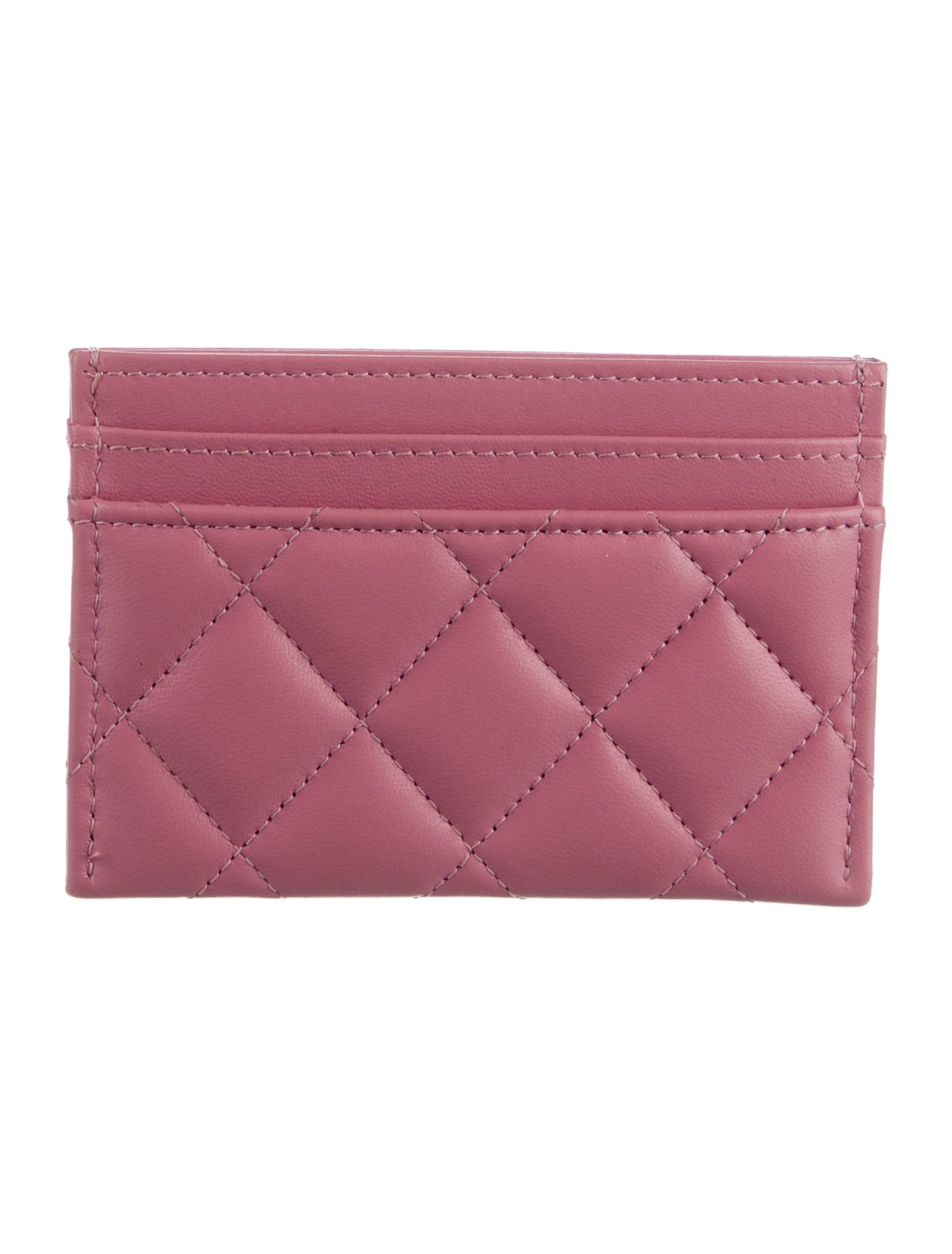 Chanel Interlocking CC Logo Leather Card Holder w/ Tags