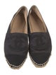 Chanel Interlocking CC Logo Satin Espadrilles