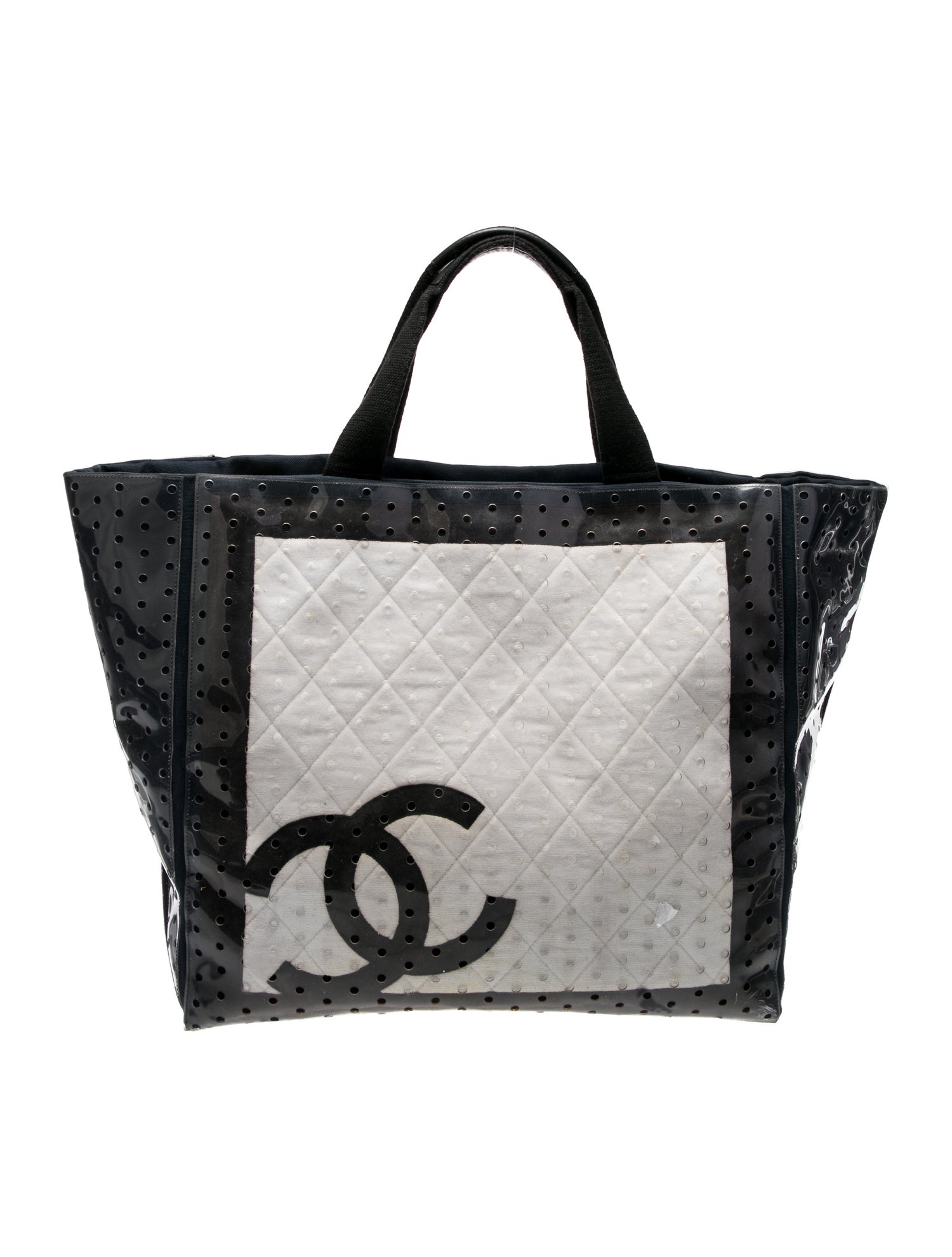 Chanel Perforated Terry Cloth CC Beach Tote