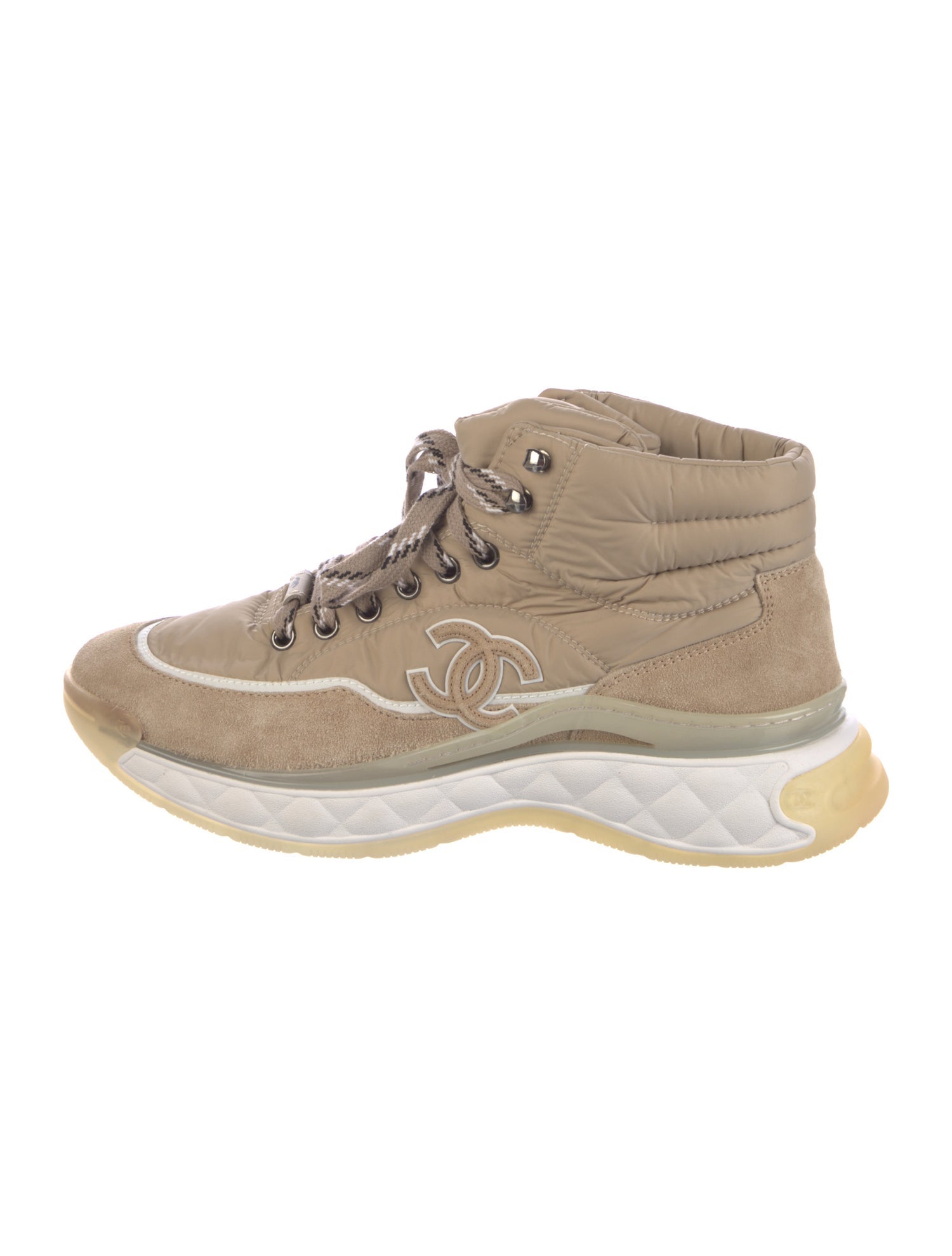 Chanel Interlocking CC Logo Nylon Sneakers