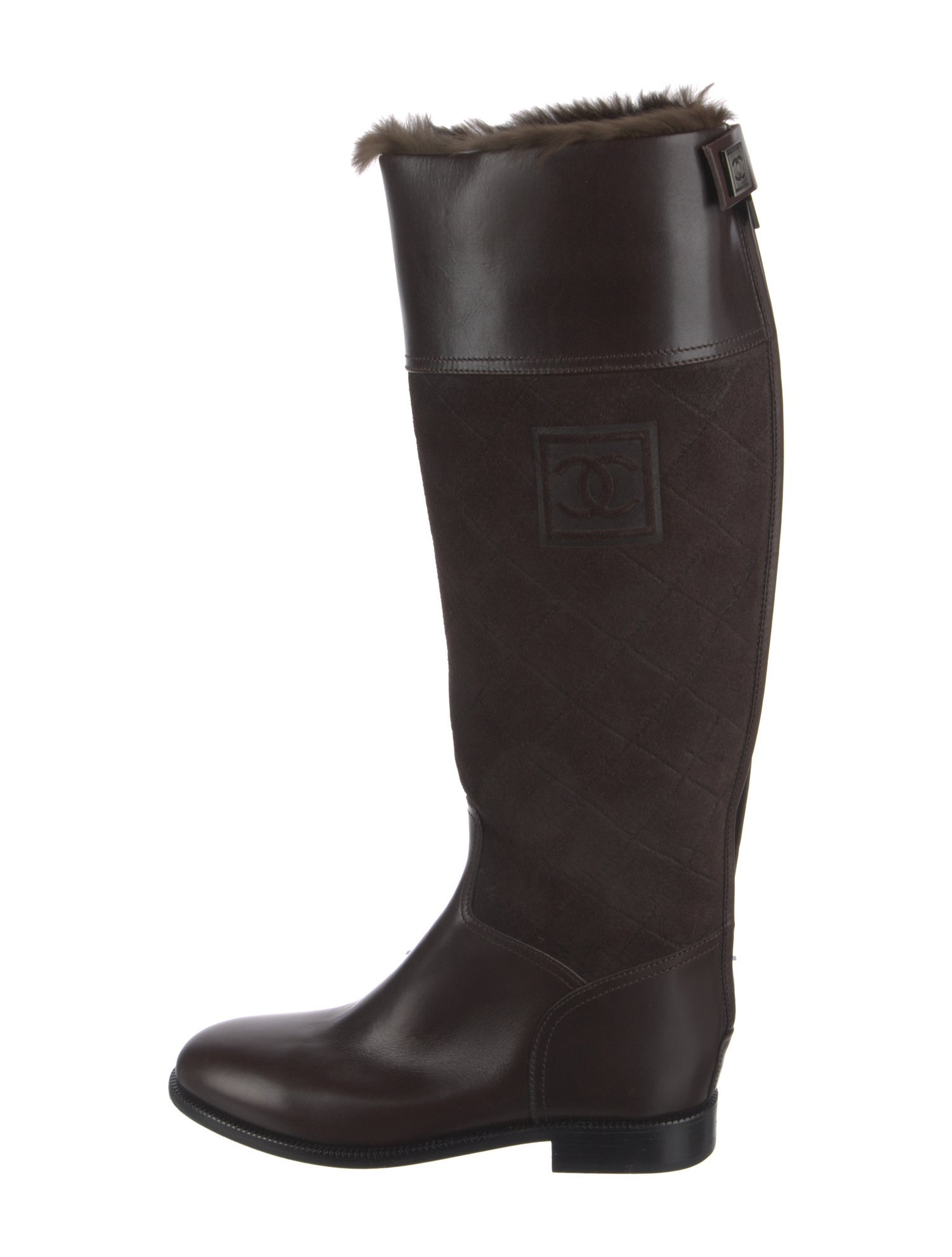 Chanel 2008 Interlocking CC Logo Rain Boots
