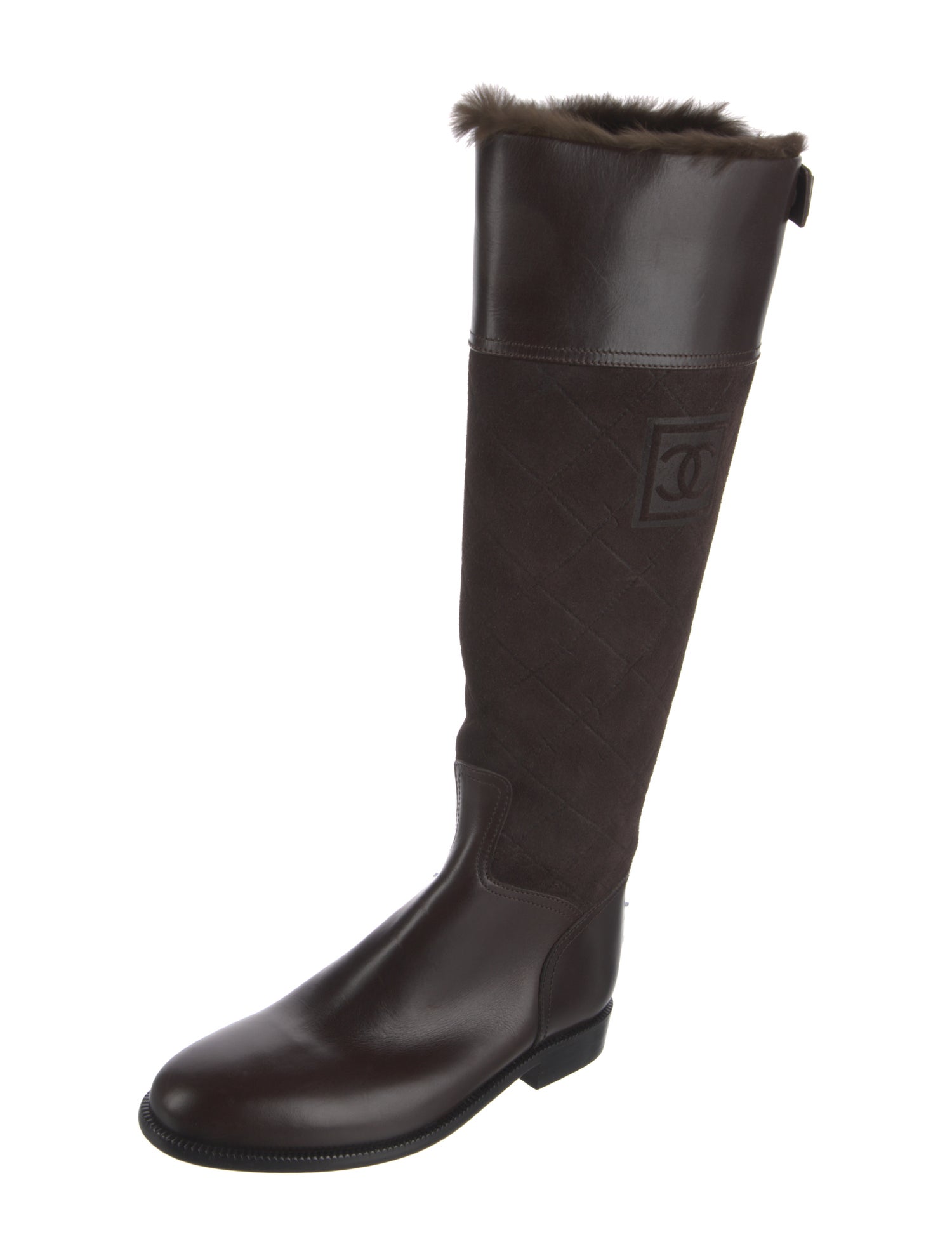 Chanel 2008 Interlocking CC Logo Rain Boots