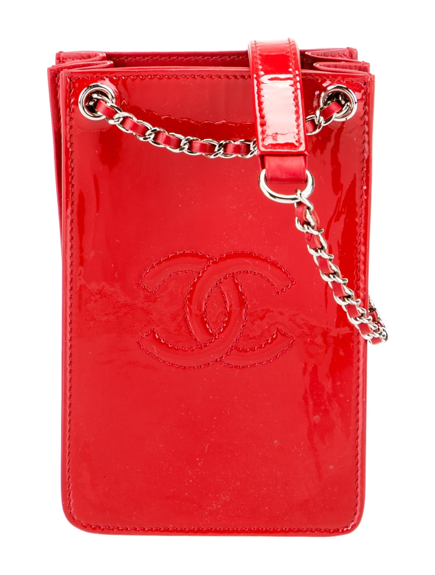 Chanel Patent CC Phone Holder Crossbody