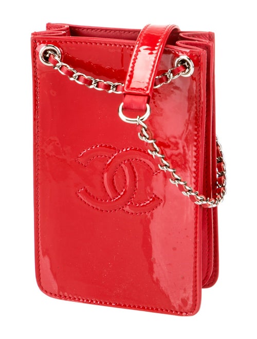 Chanel Patent CC Phone Holder Crossbody