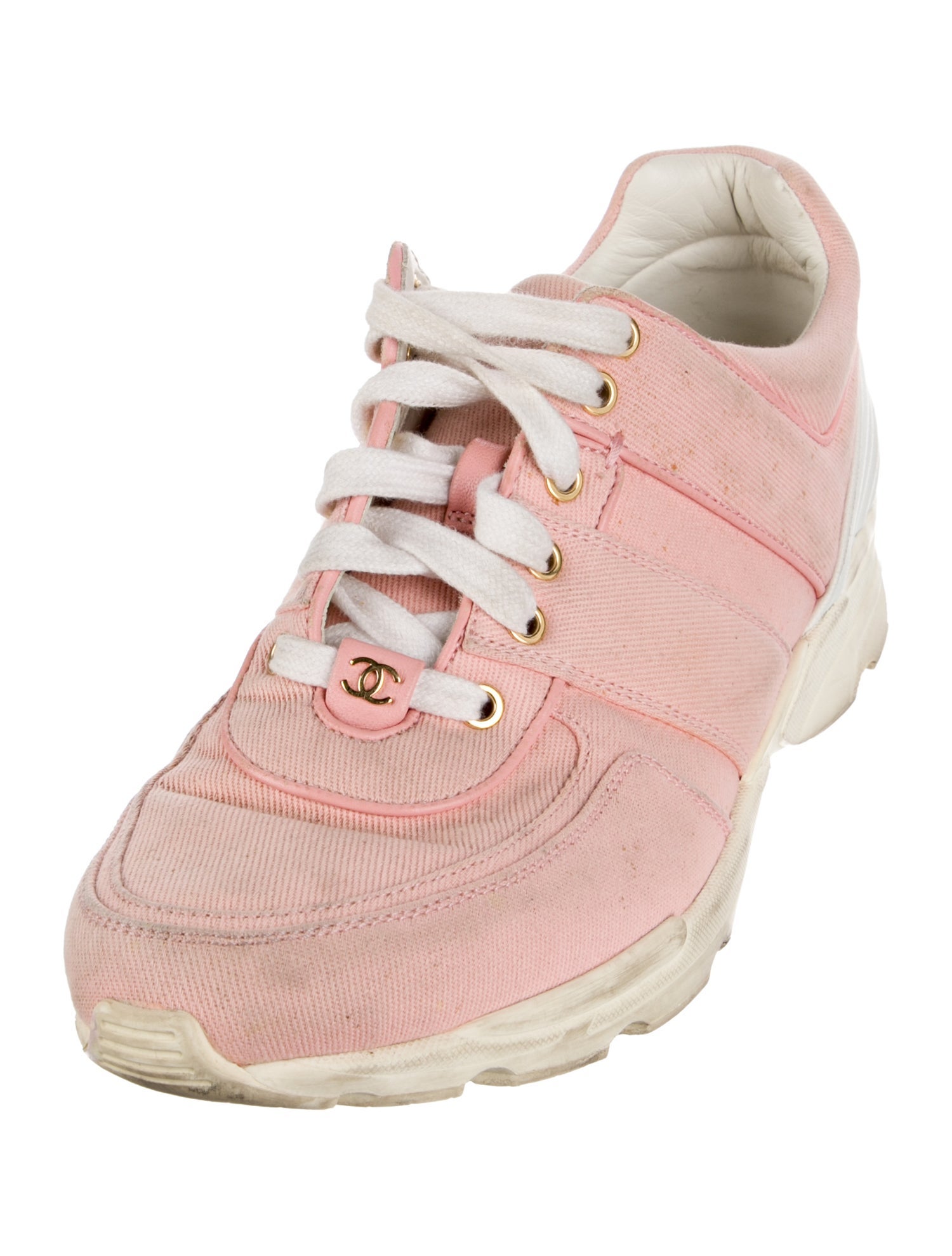 Chanel Interlocking CC Logo Canvas Sneakers