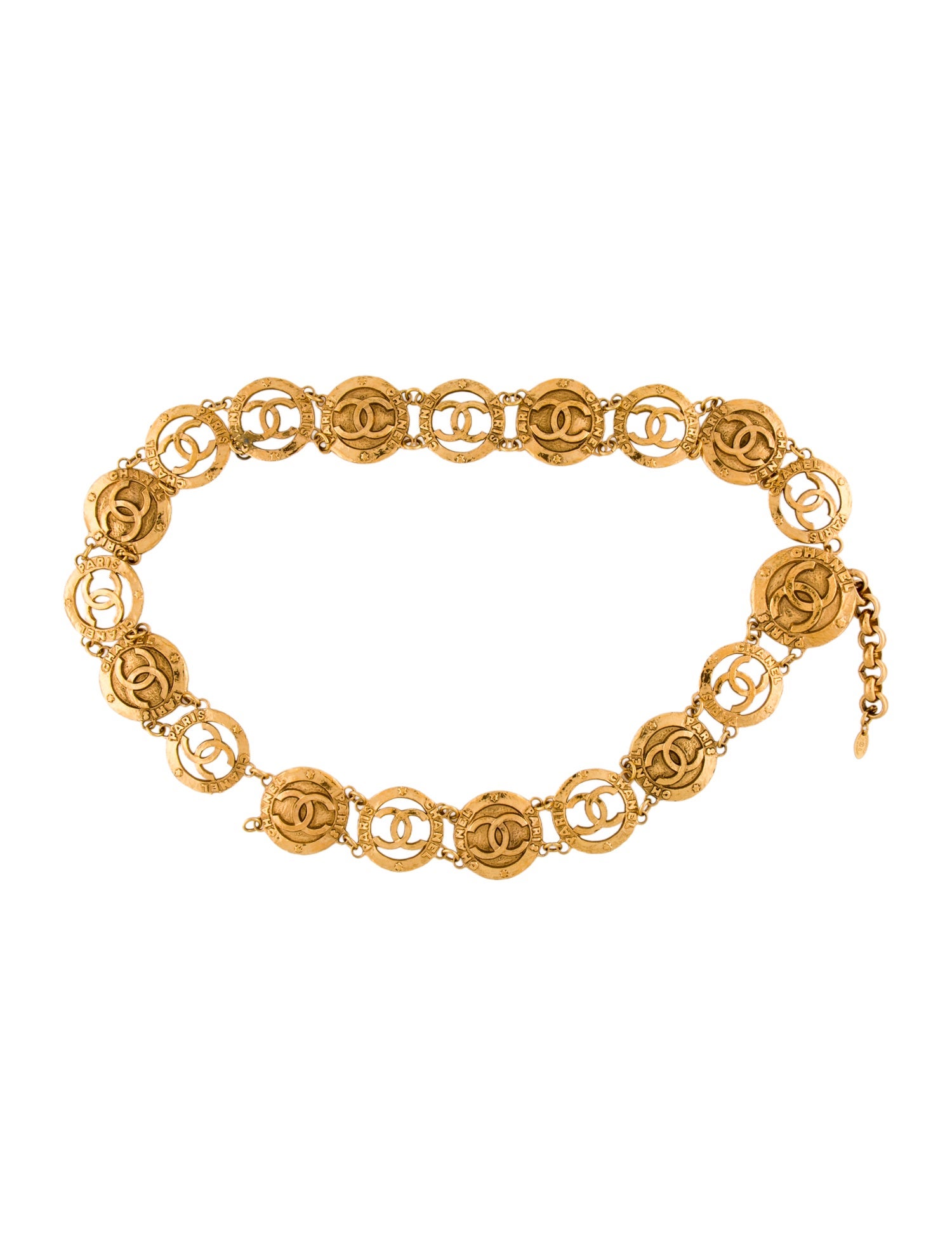 Chanel Interlocking CC Logo Metal Chain-Link Belt