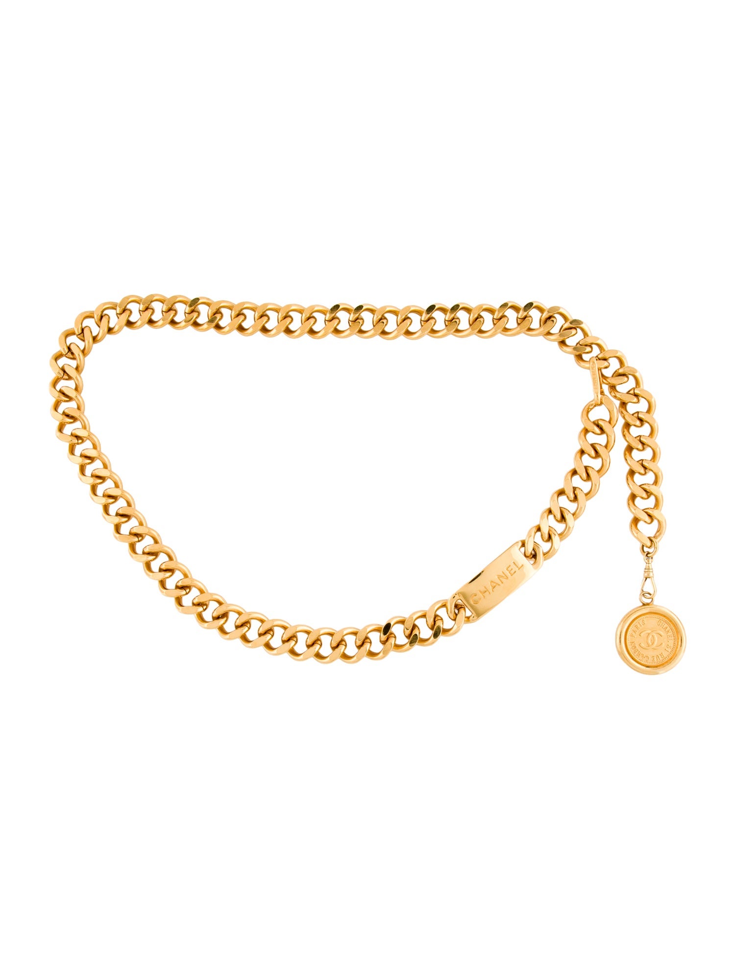 Chanel Vintage Interlocking CC Logo Waist Belt