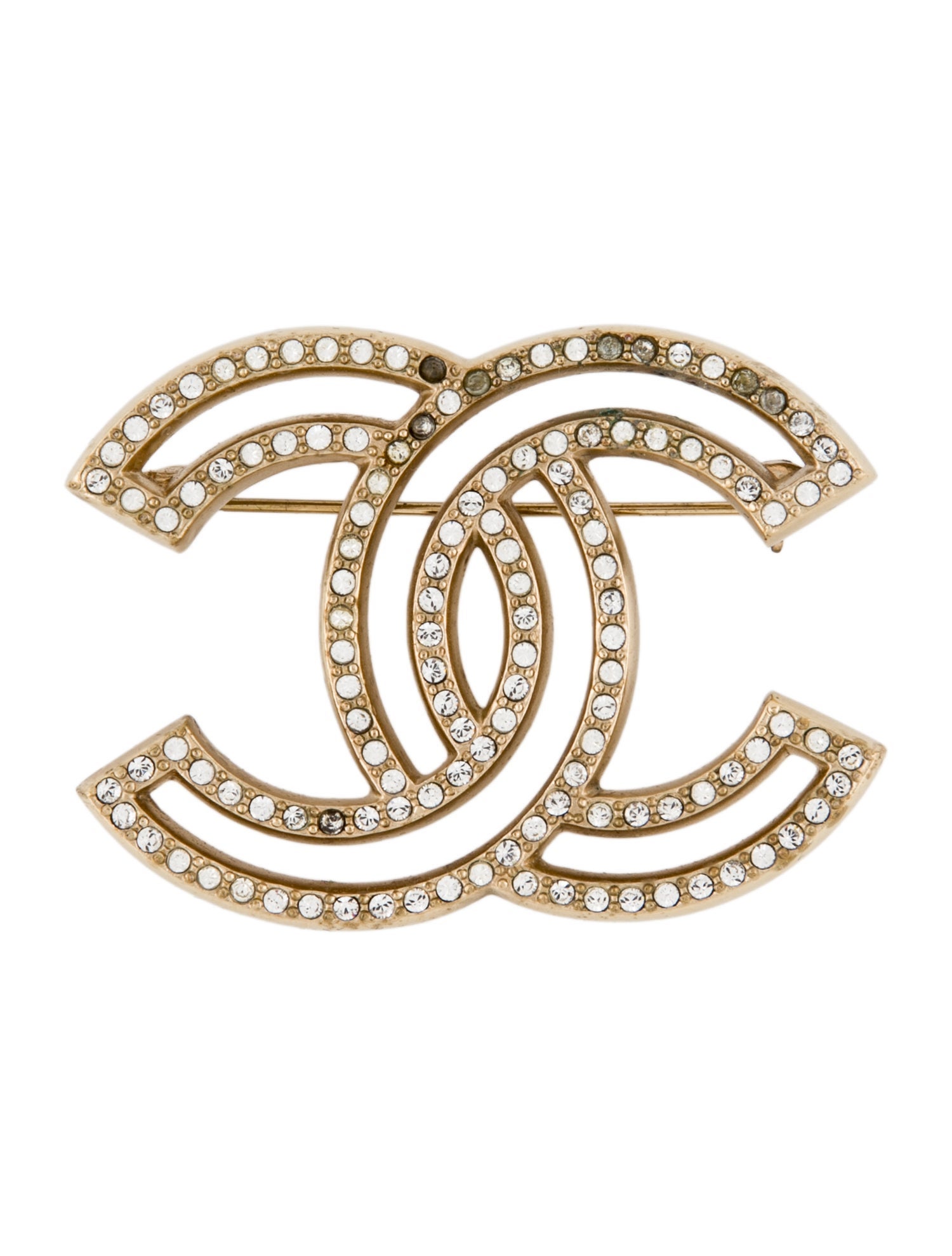 Chanel Strass CC Brooch