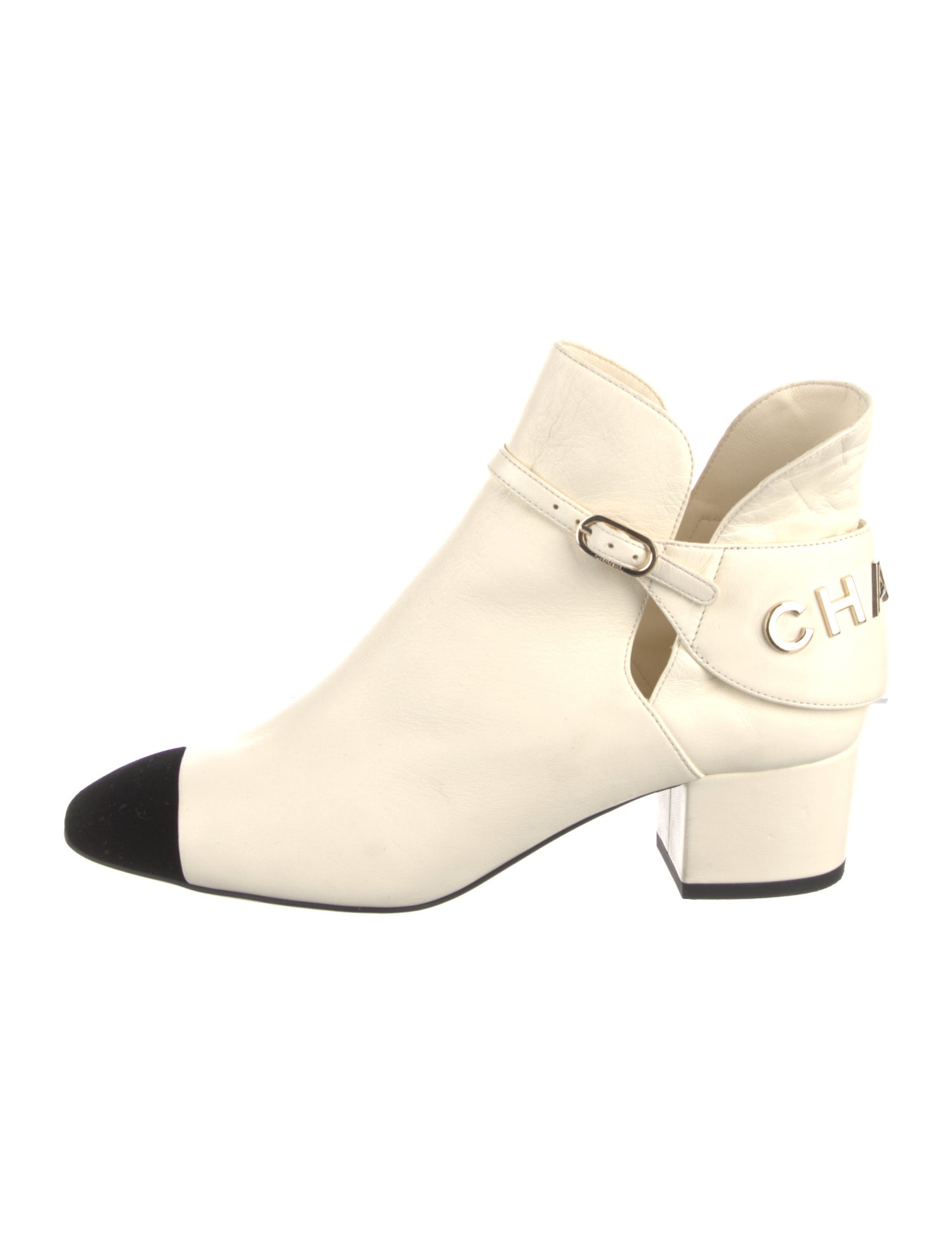 Chanel Interlocking CC Logo Leather Boots