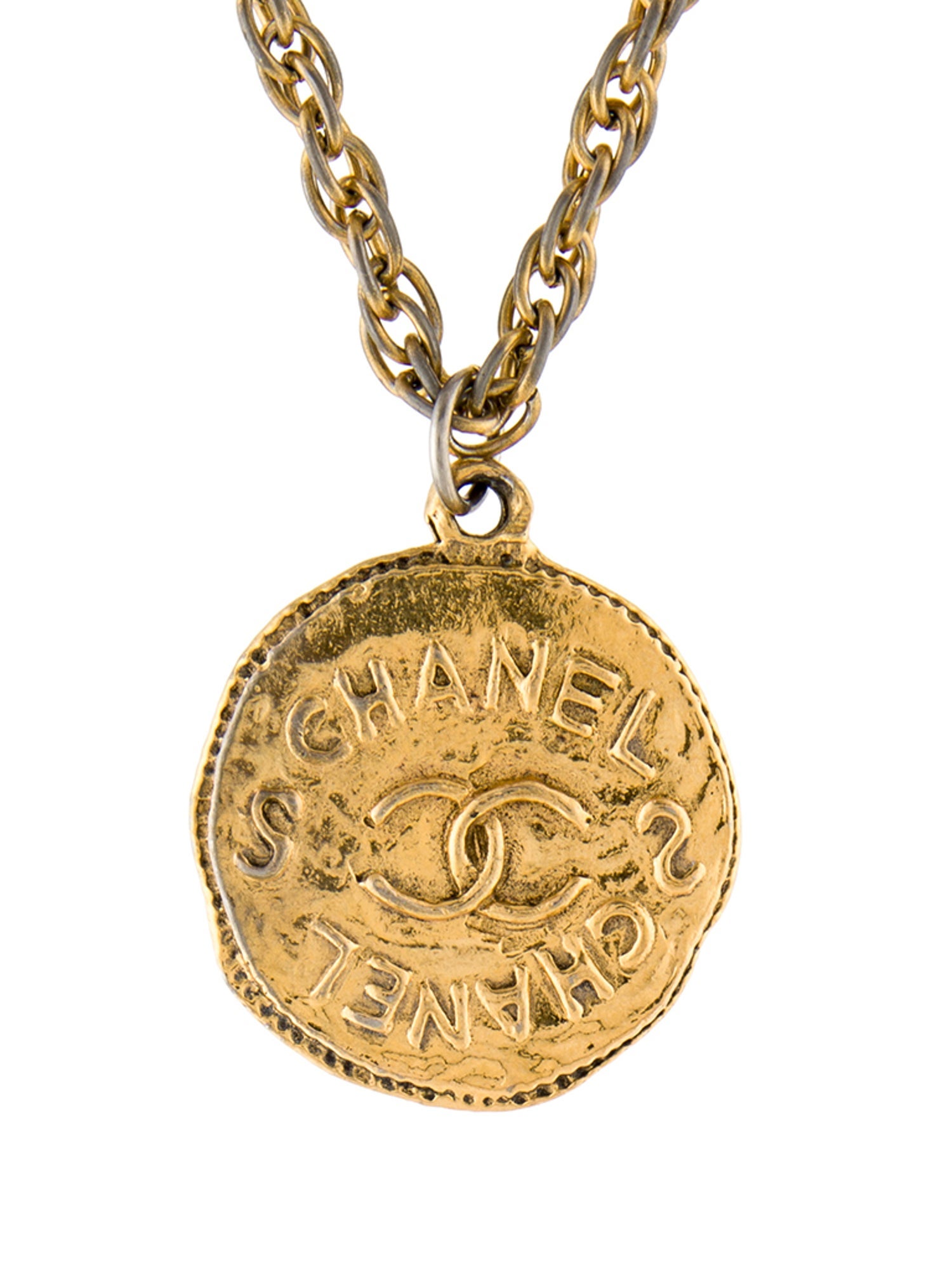 Chanel Vintage CC Medallion Pendant Necklace