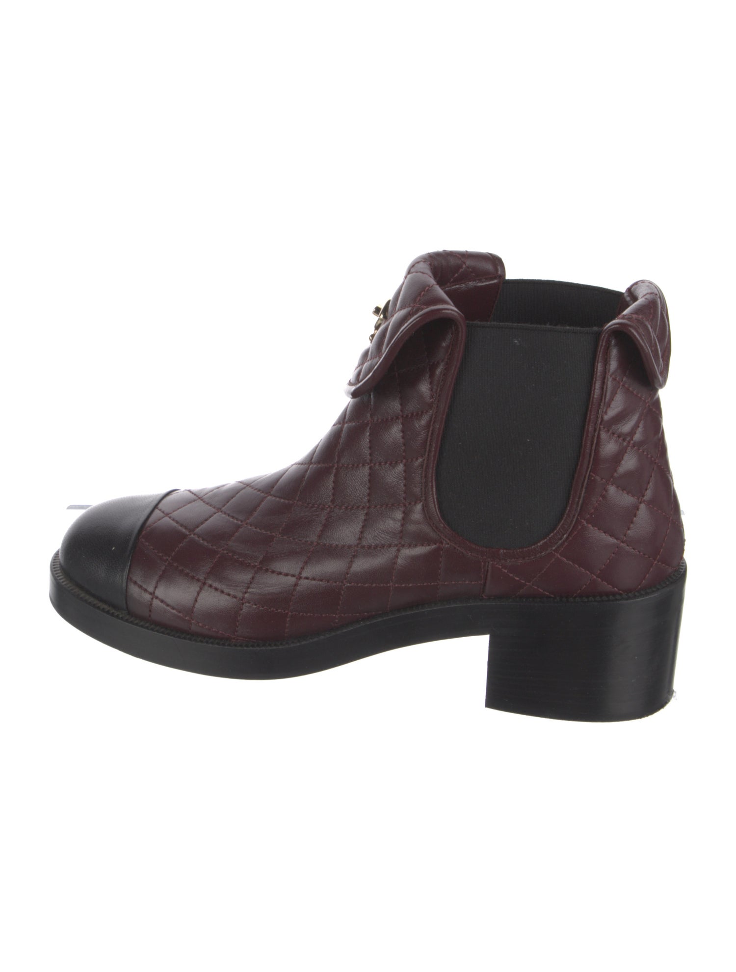 Chanel Interlocking CC Logo Leather Boots