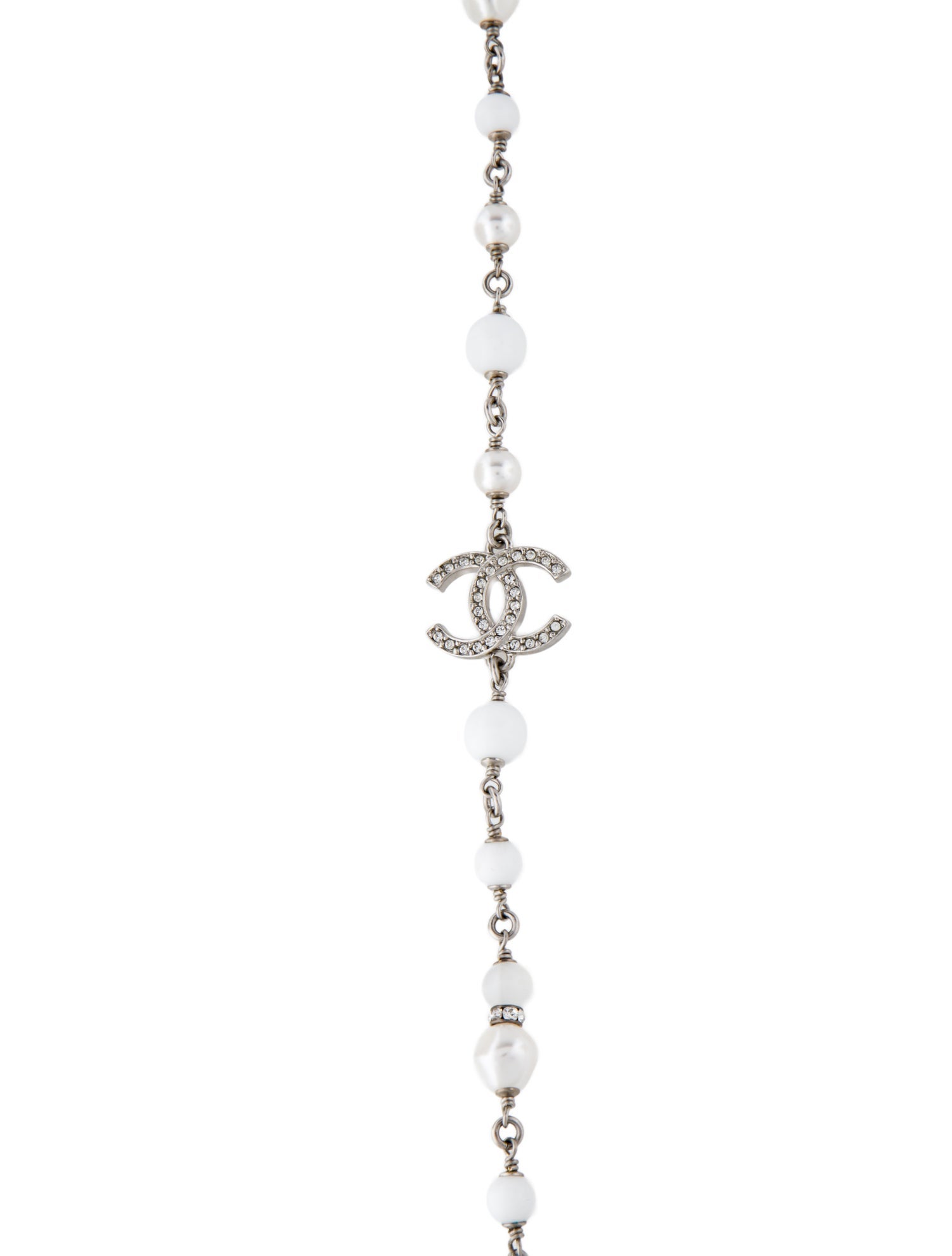 Chanel 2025 Feldspar, Faux Pearl & Strass Station Necklace