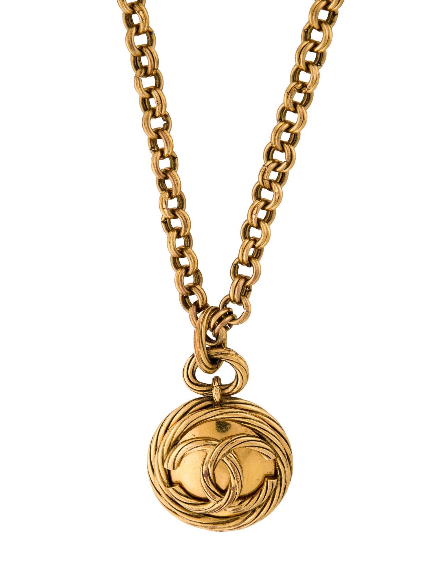 Chanel Vintage Mirror Pendant Necklace