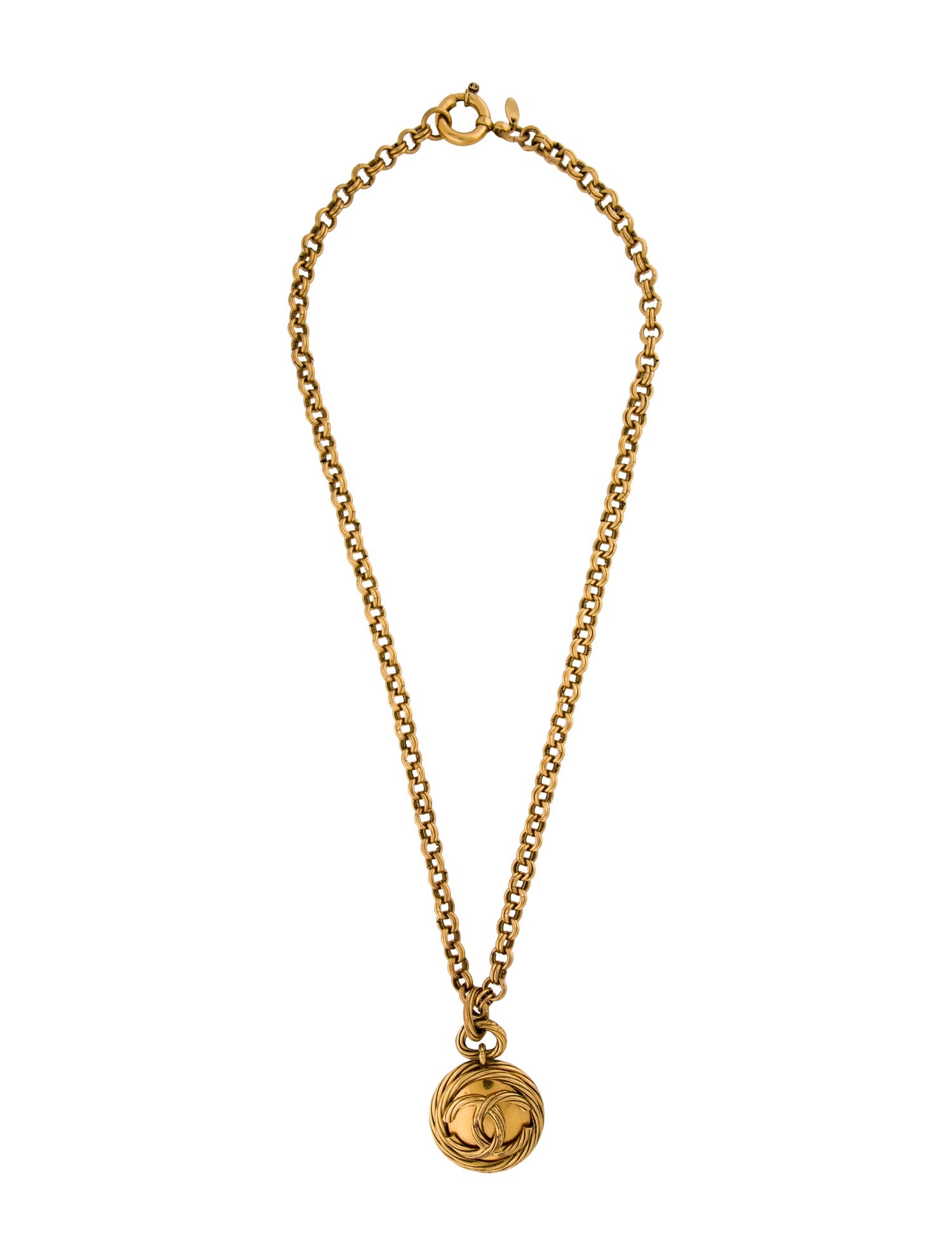 Chanel Vintage Mirror Pendant Necklace