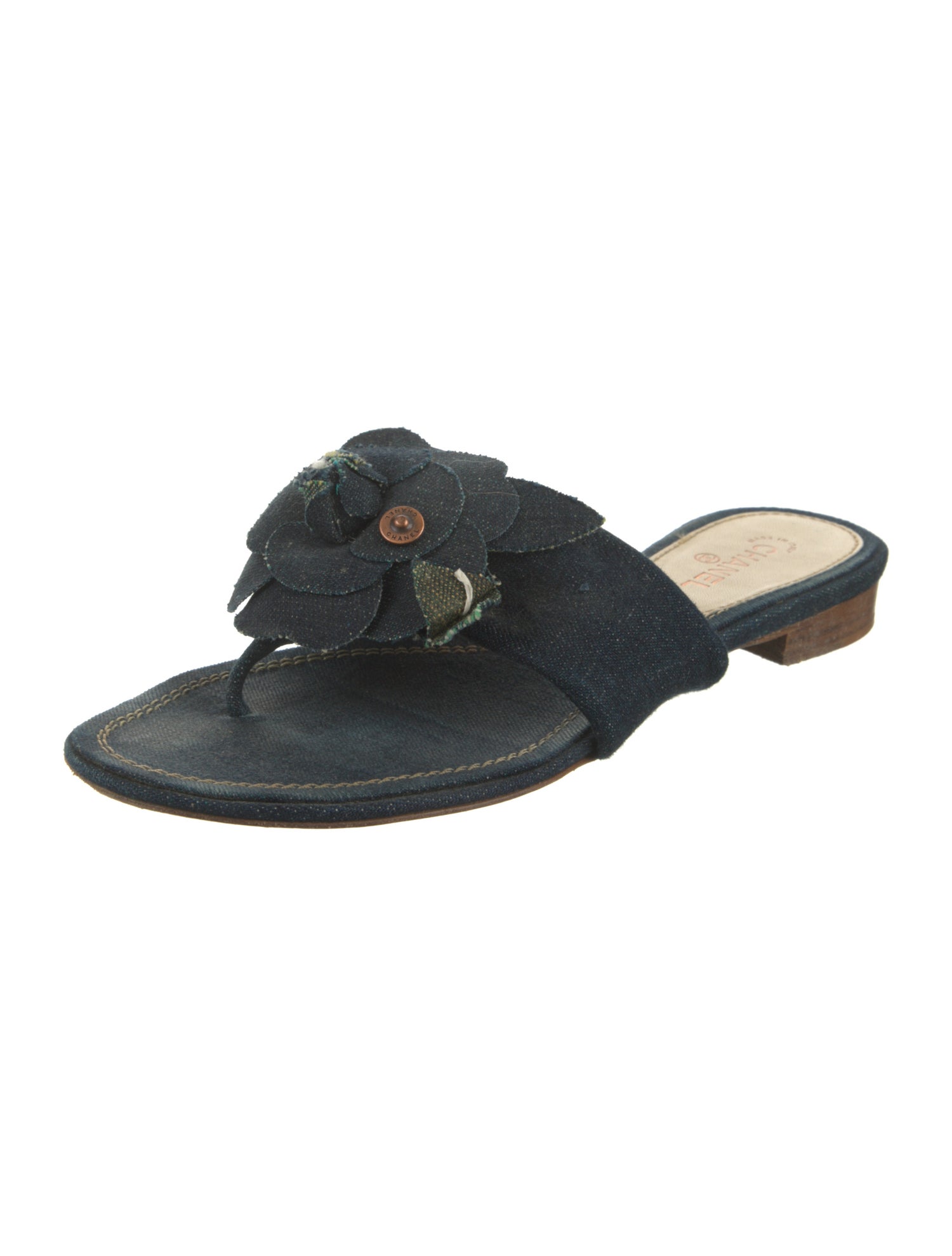 Chanel Vintage Interlocking CC Logo Slides