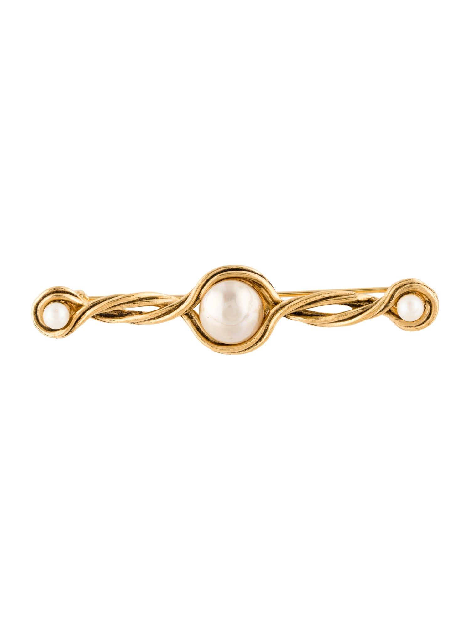 Chanel Vintage Pearl Twist Brooch